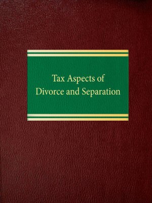 cover image of Tax Aspects of Divorce and Separation